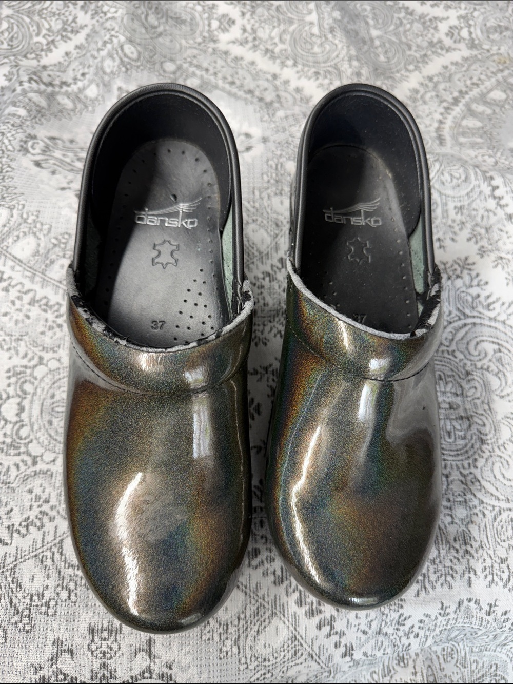 Dansko Iridescent Multi-Color Slip-On Clog - Size 37